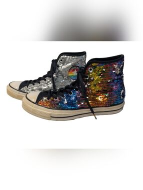 Converse Chuck 70 Rainbow Pride Sequined Hi Tops  US Size Men 9 Women 11